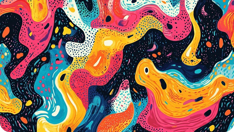 Motivo colorato e senza soluzione di continuità generato dall’IA nel generatore IA online di AI Ease