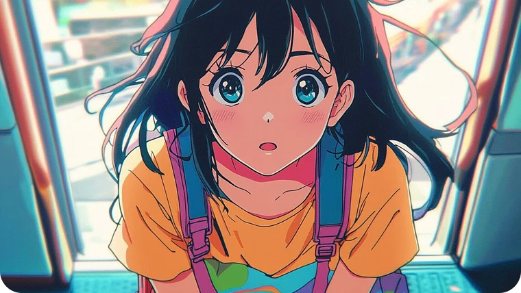 Ragazza anime generata dall’IA dal generatore di immagini IA online di AI Ease