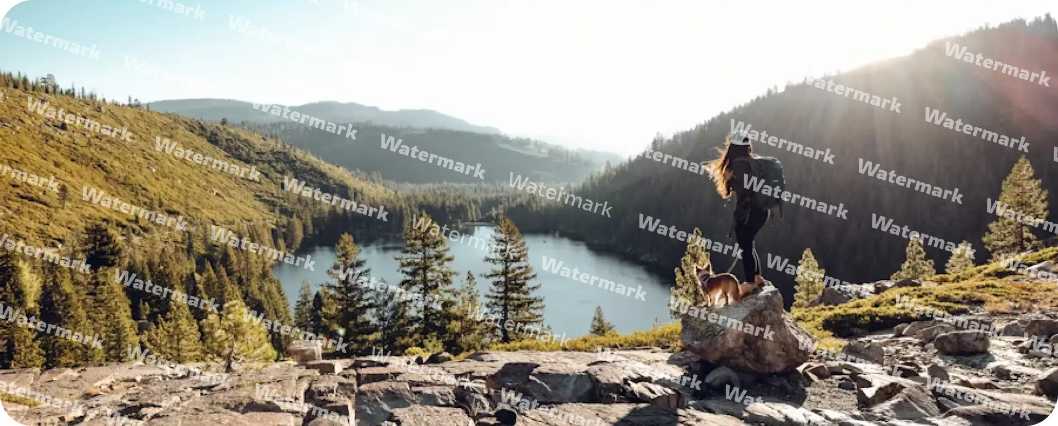 landscape image with full screen watermark