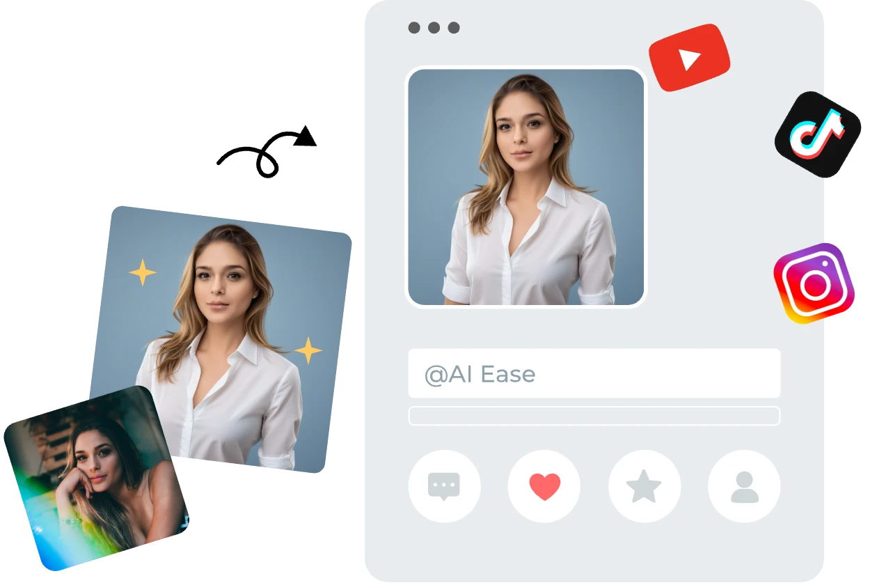 AI Headshot Generator gratis para perfiles profesionales - AI Ease
