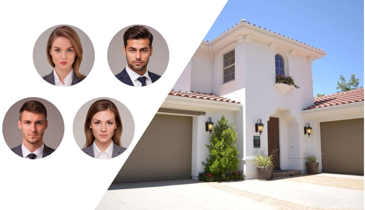 four real estate agent headshots