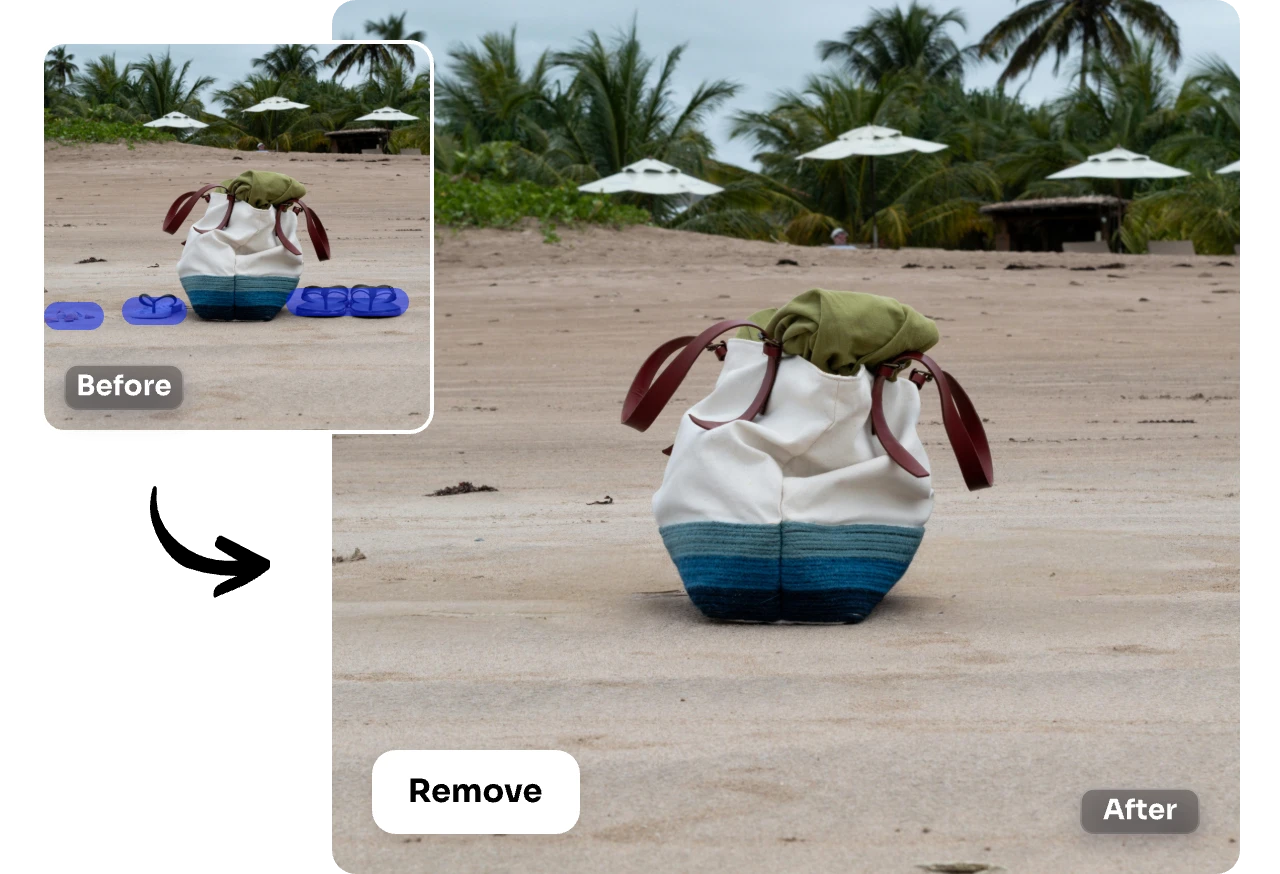 clean up the clutter of picture for free with ai ease