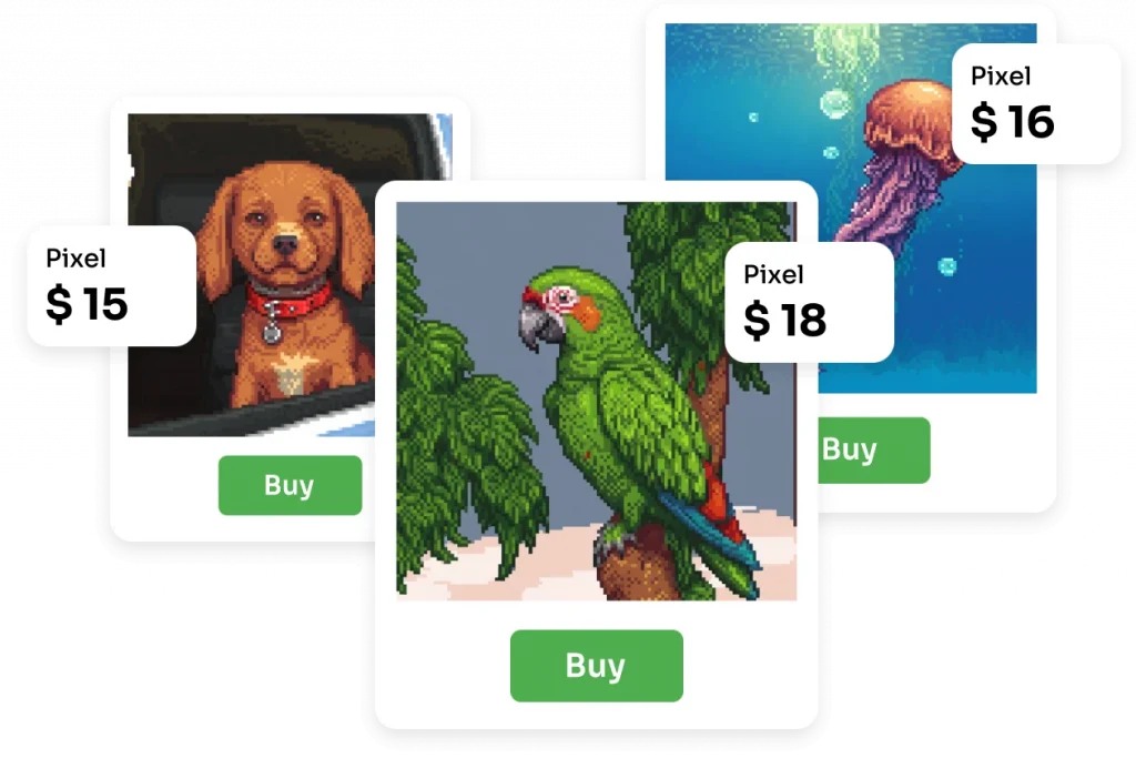 criar arte ai de píxeis de venda utilizando o filtro ai gratuito AI Ease