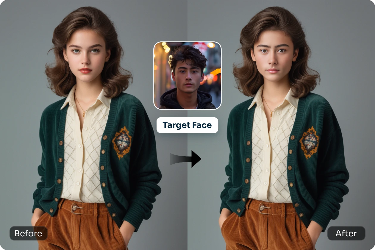 100% Gratis Online AI Face Swap | Flawless Face Swapping - AI Ease