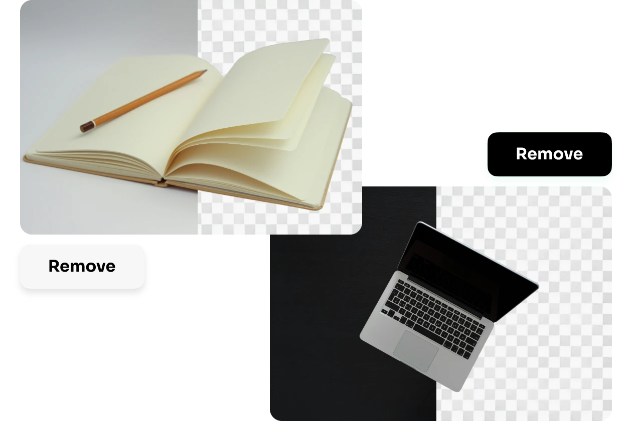AI EaseでノートやMacの画像から背景色を消す