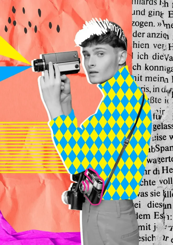 una ilustración pop art de un hombre