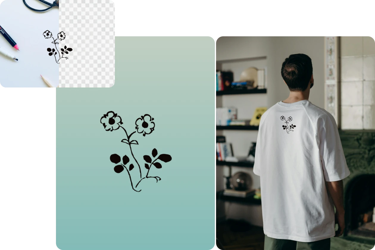 Tシャツのモックアップのロゴの背景を削除して変更する