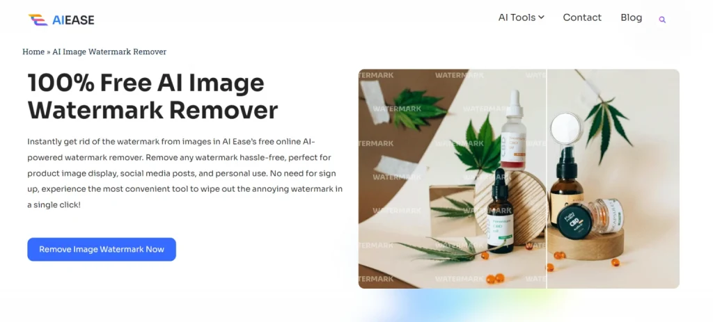 eliminar marca de agua de imagen con ai facilidad removedor de marca de agua de imagen gratis