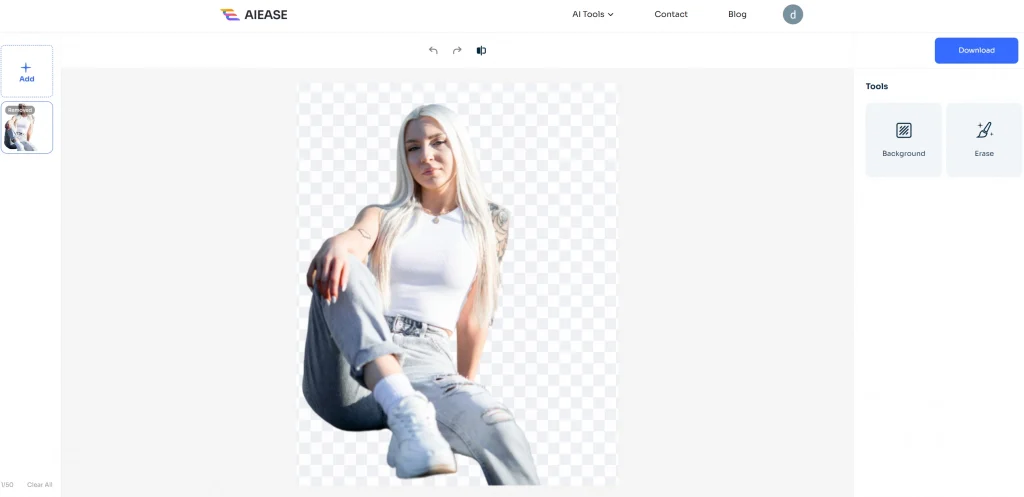 ai ease free background remover entfernt automatisch den Fotohintergrund in Sekundenschnelle