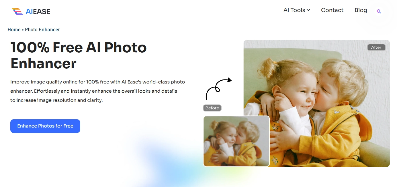 ai ease photo enhancer screenshot