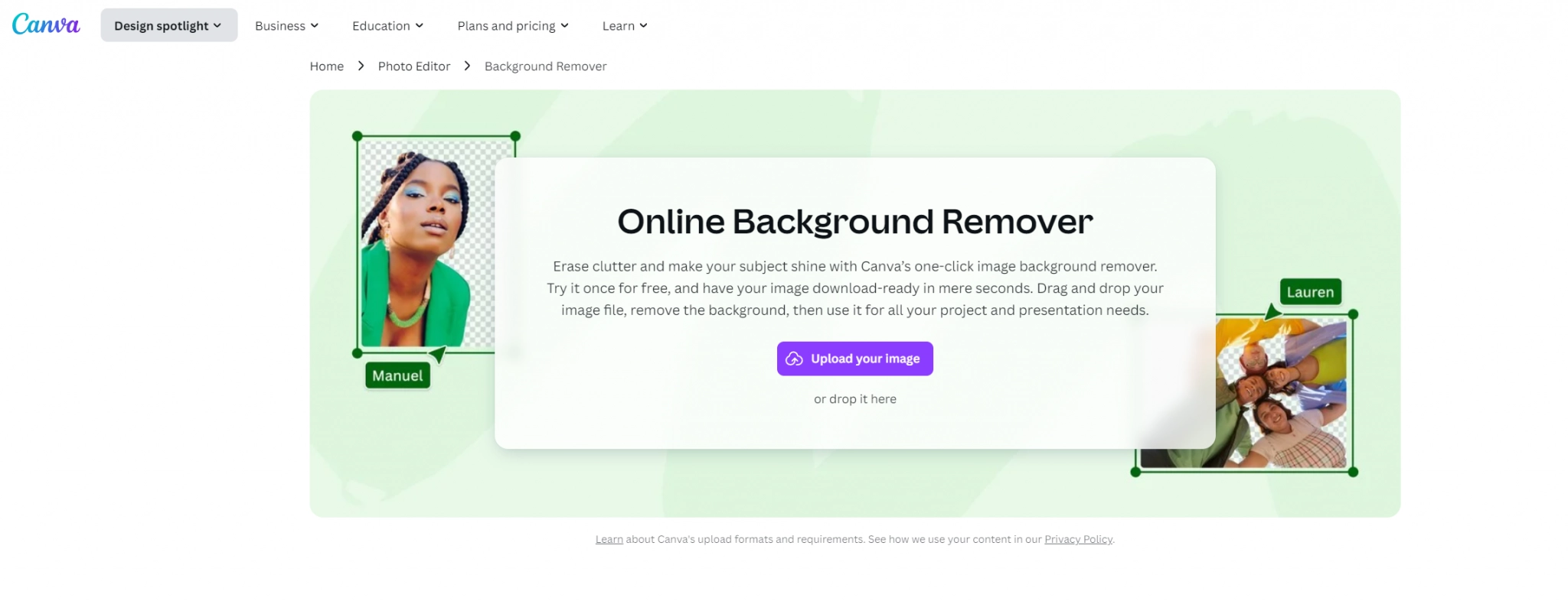 canva hintergrundentferner