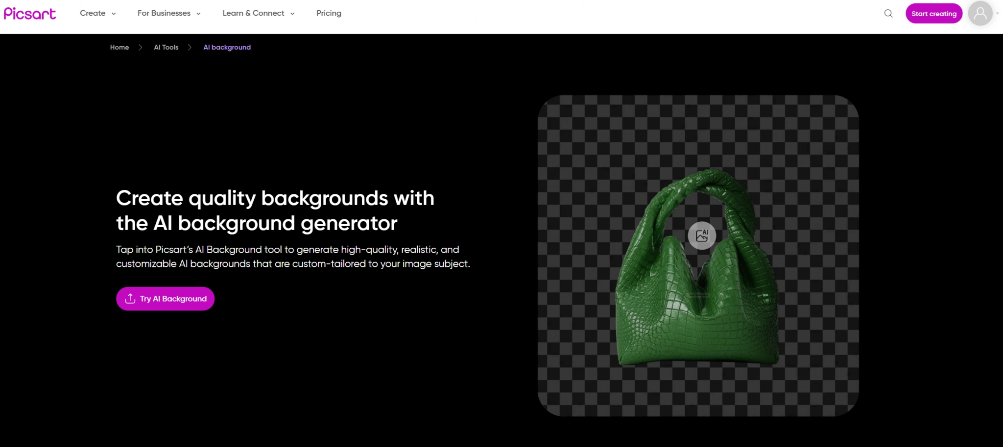picsart ai Hintergrund-Generator