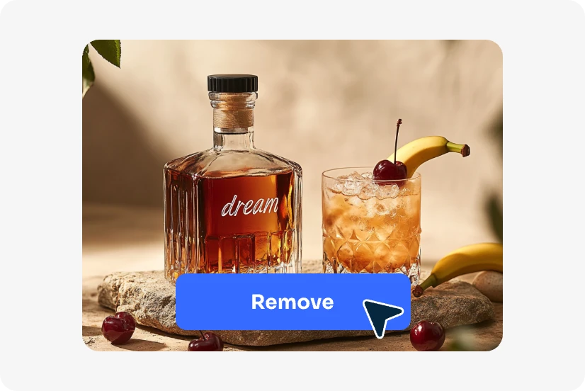 テーブルに置かれた飲料の商品写真