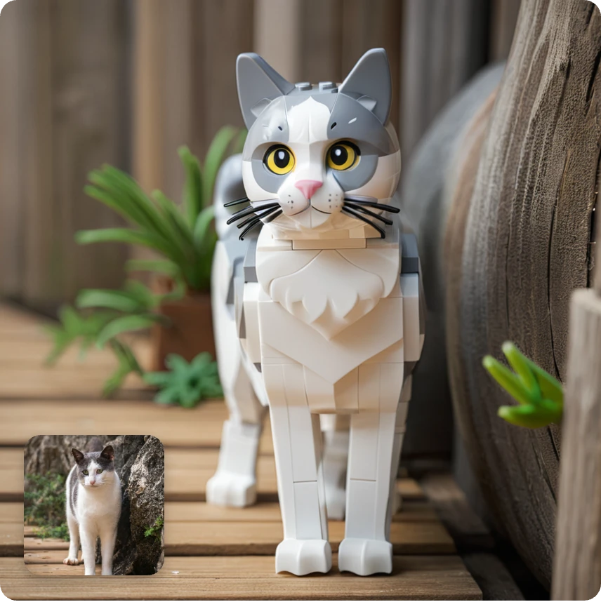 add the lego filter to a cute cat