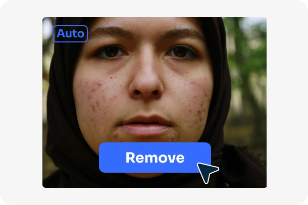 retoucher automatiquement le visage d'une femme à l'aide d'AI Ease