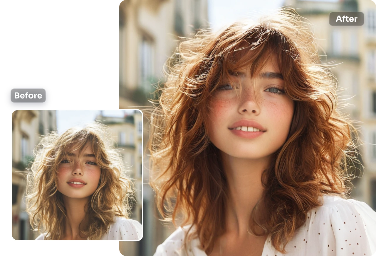 Verwandle blondes Haar in braunes Haar mit aiease brown hair filter