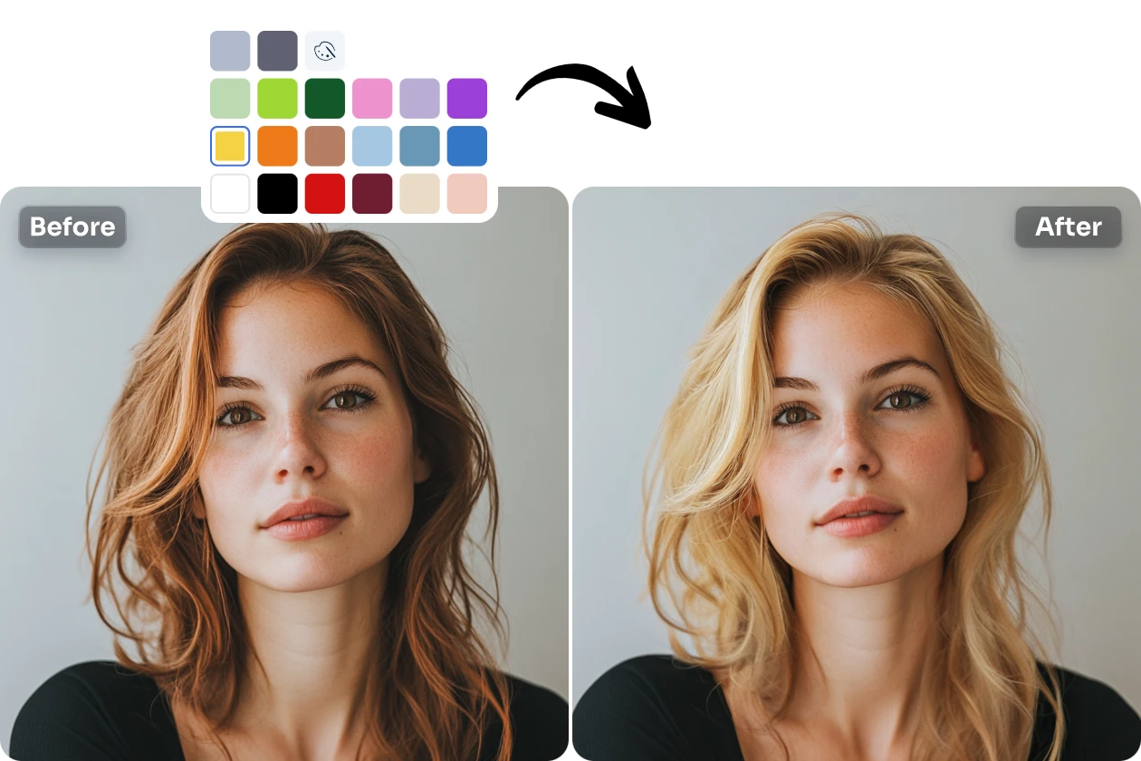 Free Hair Color Changer Virtual Try On Hair Color with AI