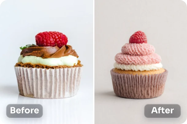 convert a cup cake image into ai crochet handicraft
