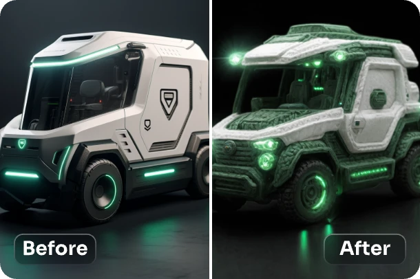 convert a cyberpunk car into crochet style