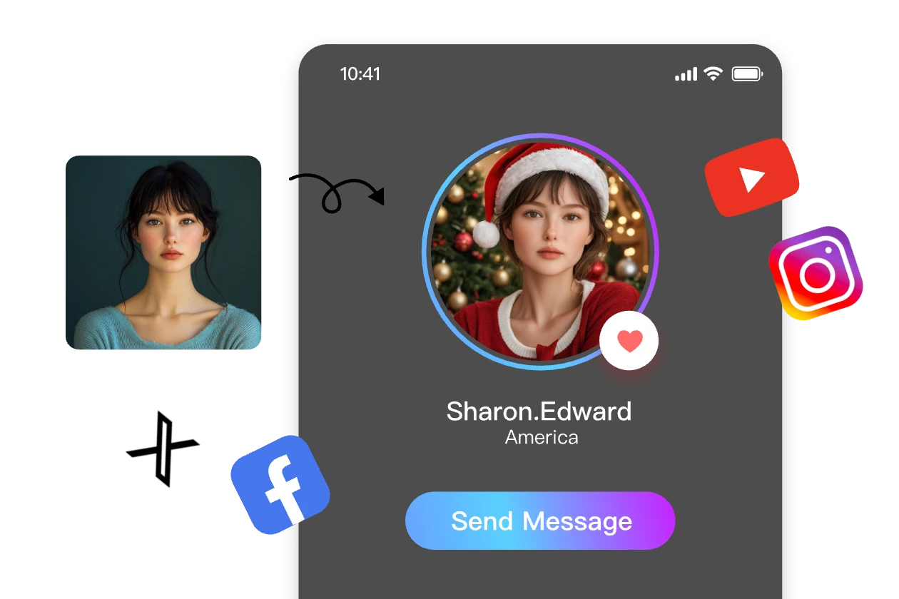 Erstellen Sie einen Weihnachtsavatar und verwenden Sie ihn in Ihren Social-Media-Profilen