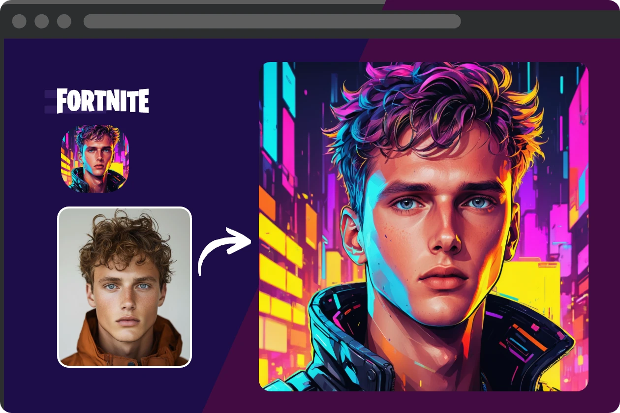 Erstellen eines männlichen Avatars für die Fortnite-Plattform