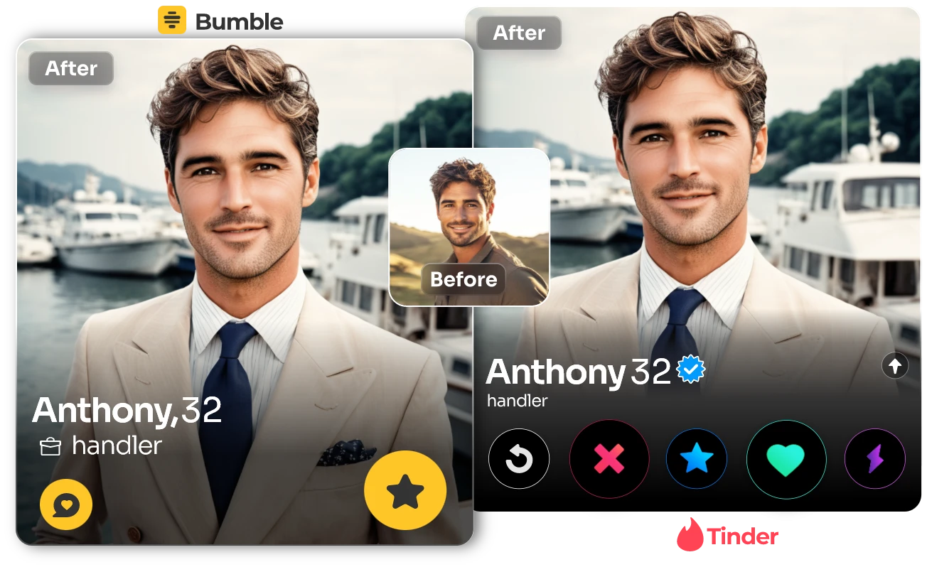 AI Easeで魅力的な男性AIデートのプロフィール写真を作成する