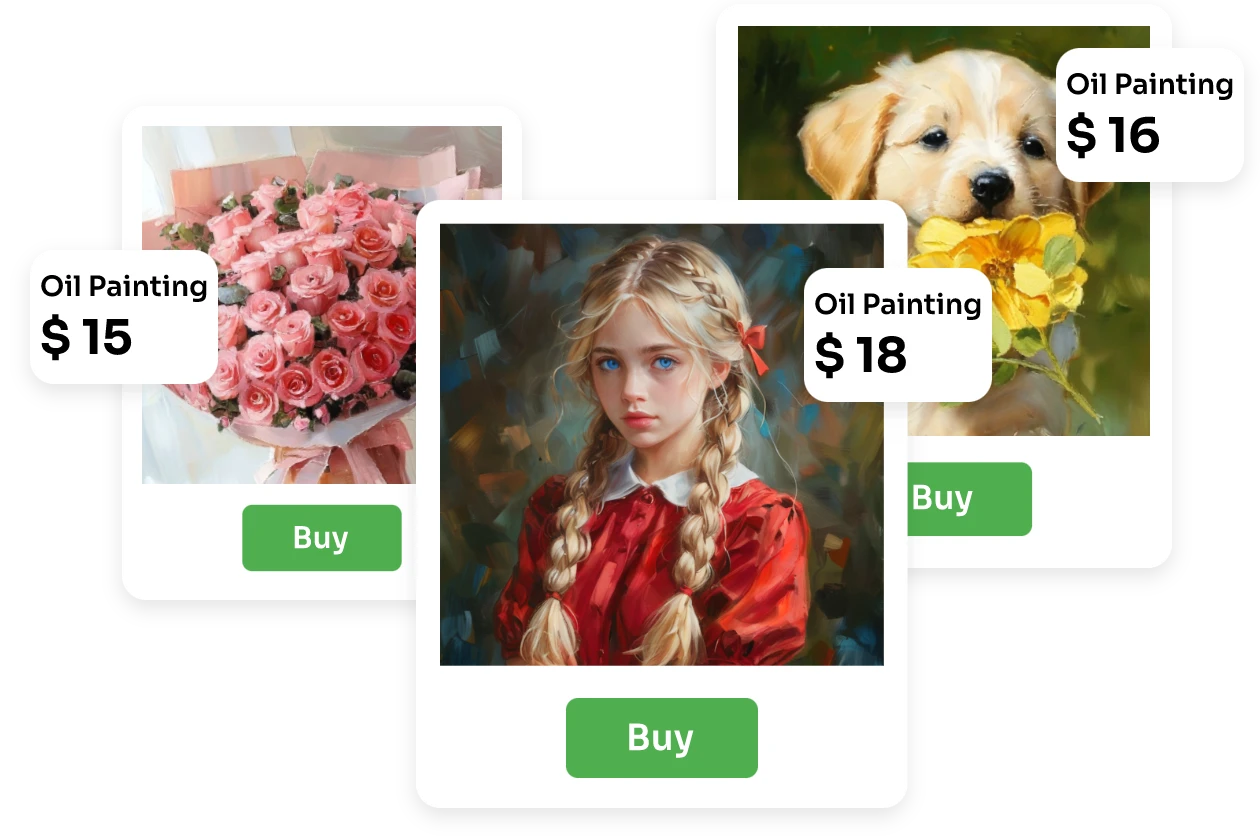 crea cuadros al óleo con AI Ease conversor online de fotos a óleos