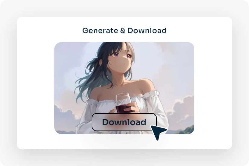 télécharger l'image générée dans le style de l'anime