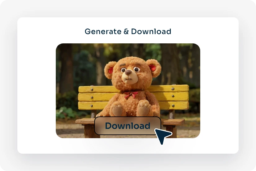 générer le jouet ours claymation et le télécharger