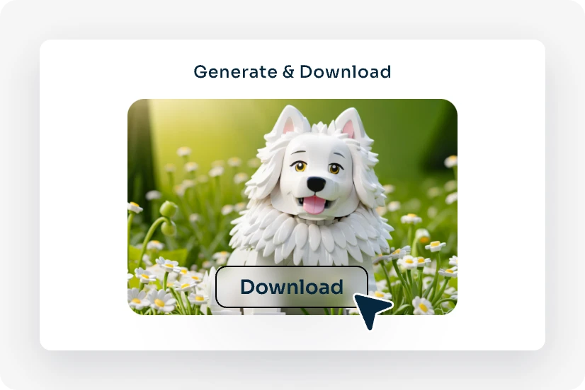 get the lego styled dog photo and download