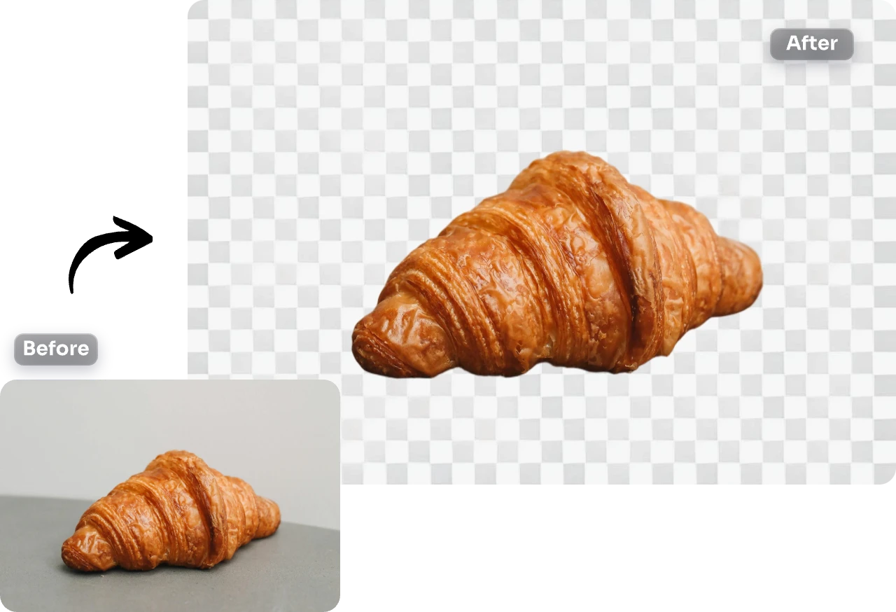 remove background from a bread image with ai ease free ai background remover
