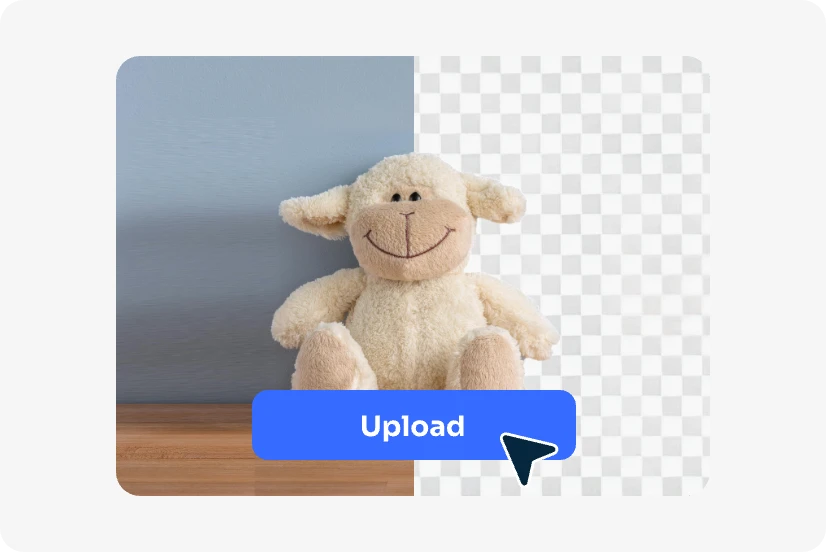 upload a sheep toy image to ai ease