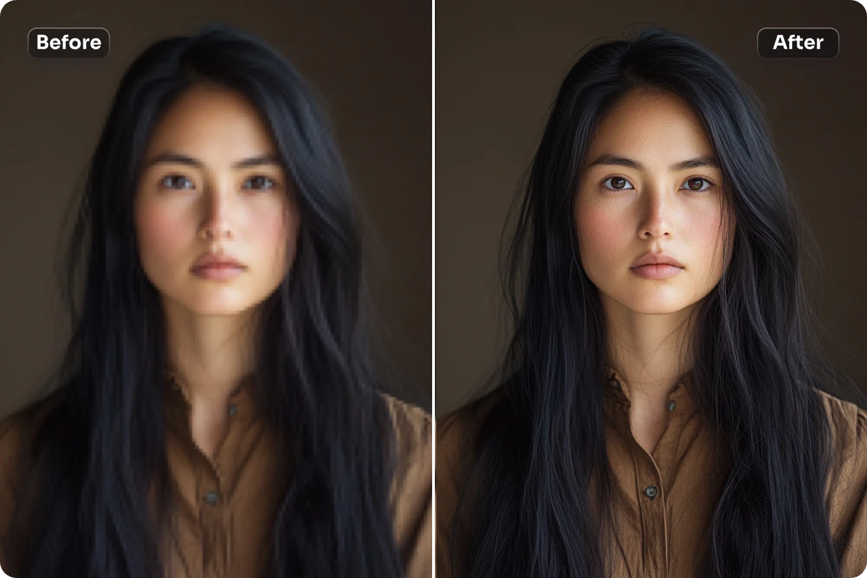 escalar un retrato femenino a 4k con ai facilidad modo de escalado general