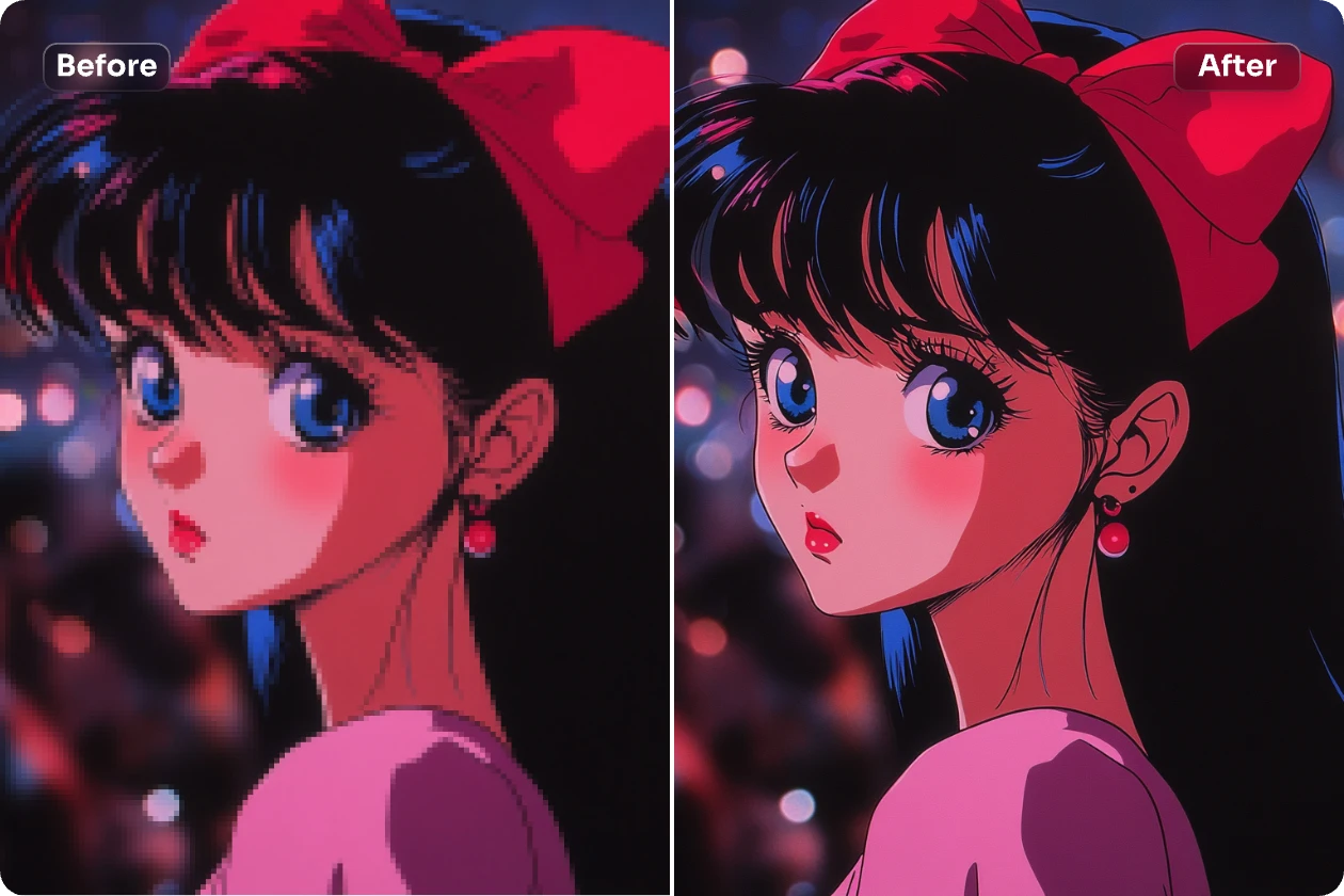 escalar un pfp de anime a 4k con ai ease art image mode