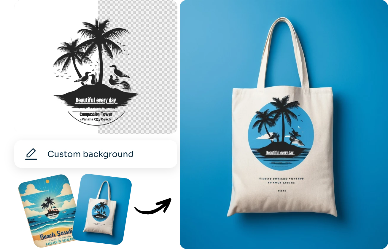 upscale and remove logo background for branding use in AI Ease