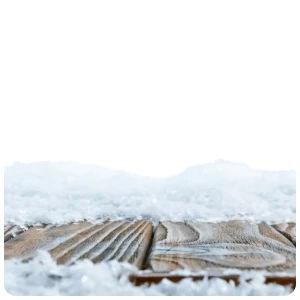 wood board on icy ground
