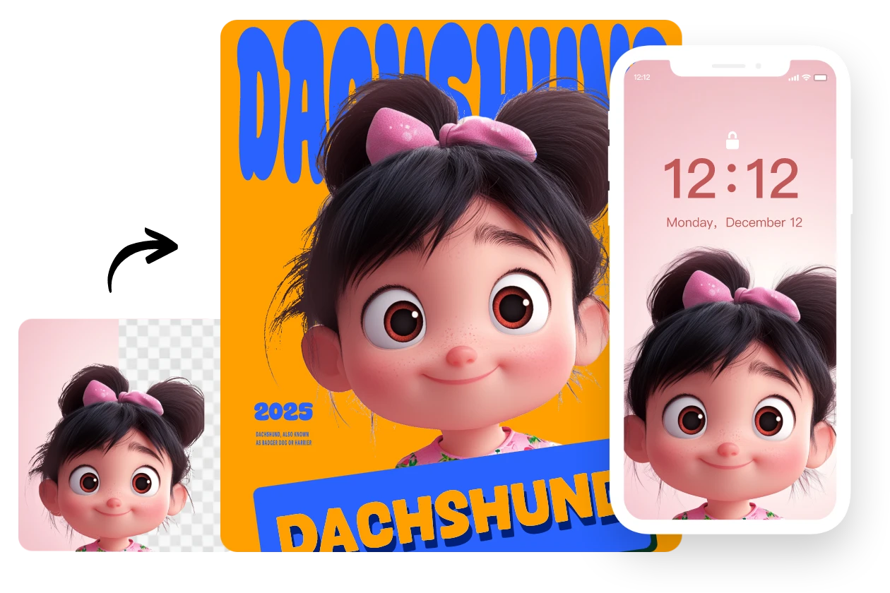 Disney Pixar-Hintergrundbilder und -Poster mit AI Ease erstellen
