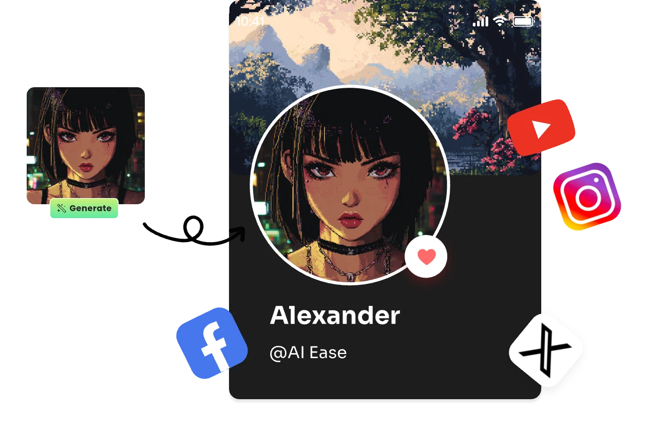creare un avatar in stile pixel e utilizzarlo per il profilo dei social media