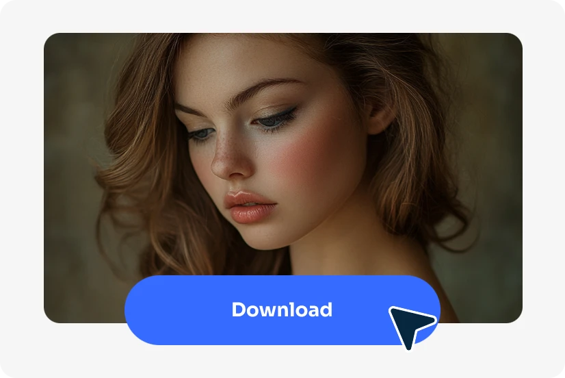 generate and download AI female portrait in AI Ease
