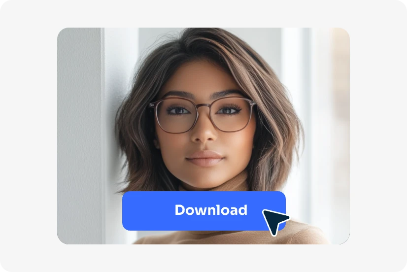 remove the glare from the glasses automatically in aiease and download