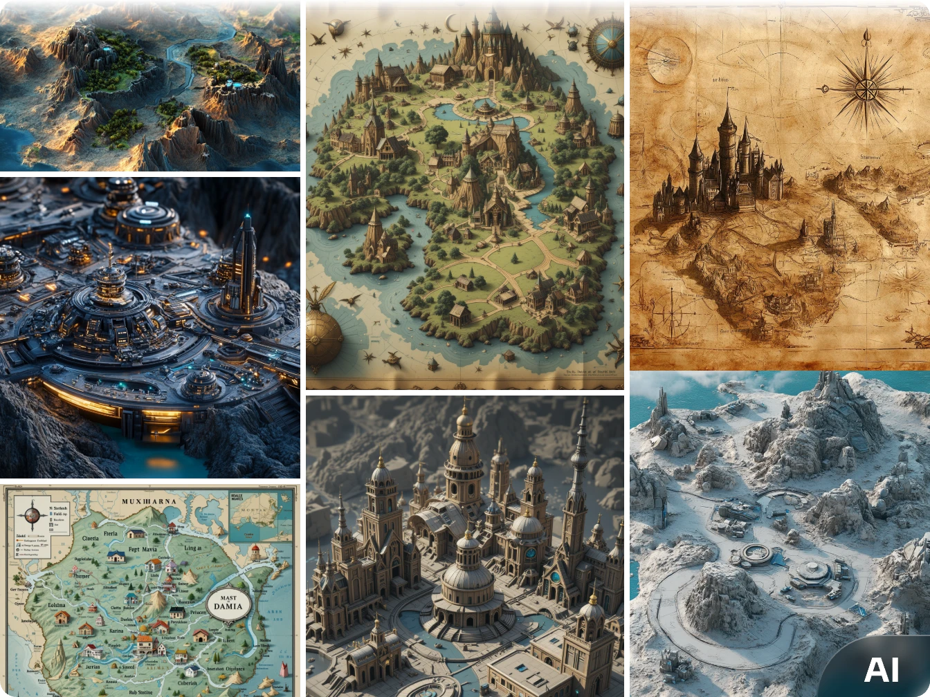 ファンタジー地図ジェネレーターオンライン無料 - AI Ease ファンタジー地図ジェネレーターオンライン無料 - AI Ease