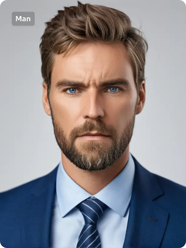 fotografia de rosto masculina gerada por IA a partir do gerador de fotografias de rosto AI Ease