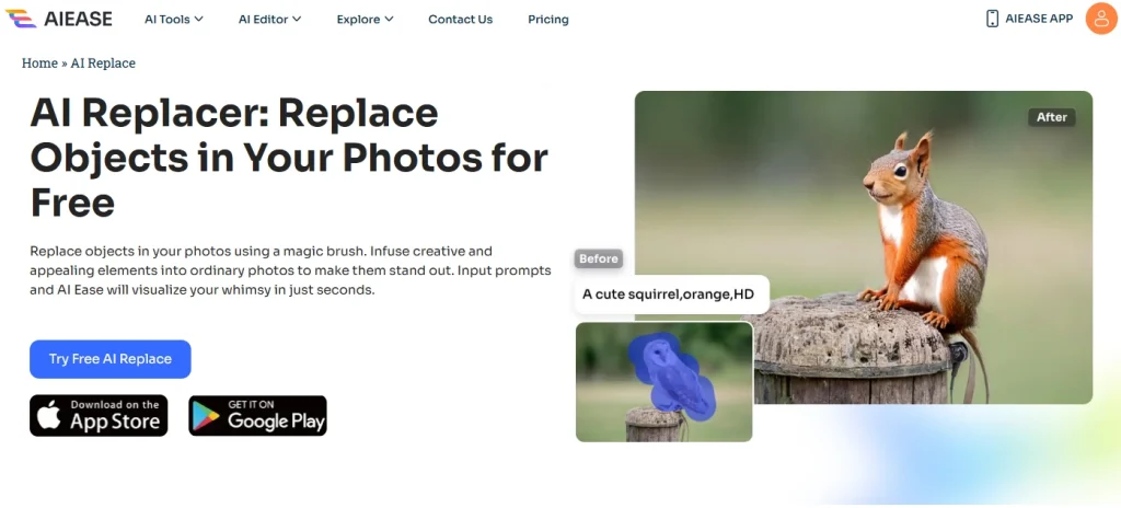 ai ease image replacer is an ai powered photo editing tool