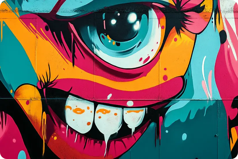 AI-generierte Graffiti-Illustrationen von AI Ease