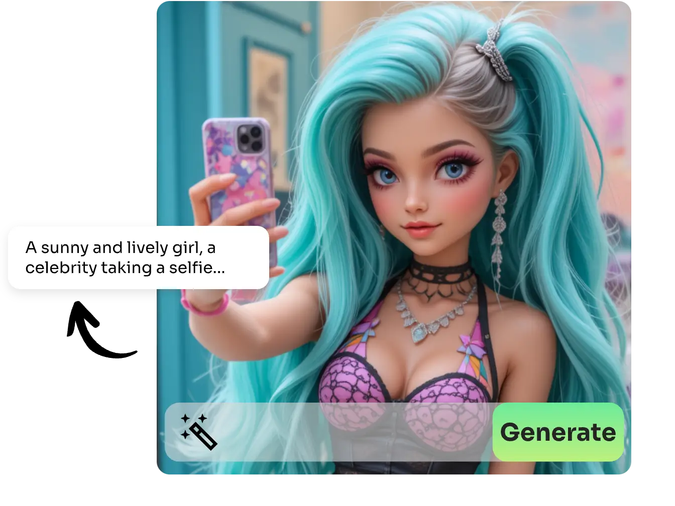 aiease bratz doll產生器 中產生的圖片來自文字