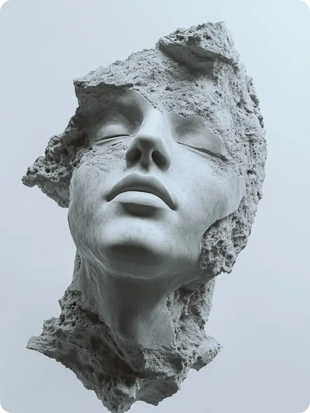 abstract style AI sculpture made with AI sculpture generator
