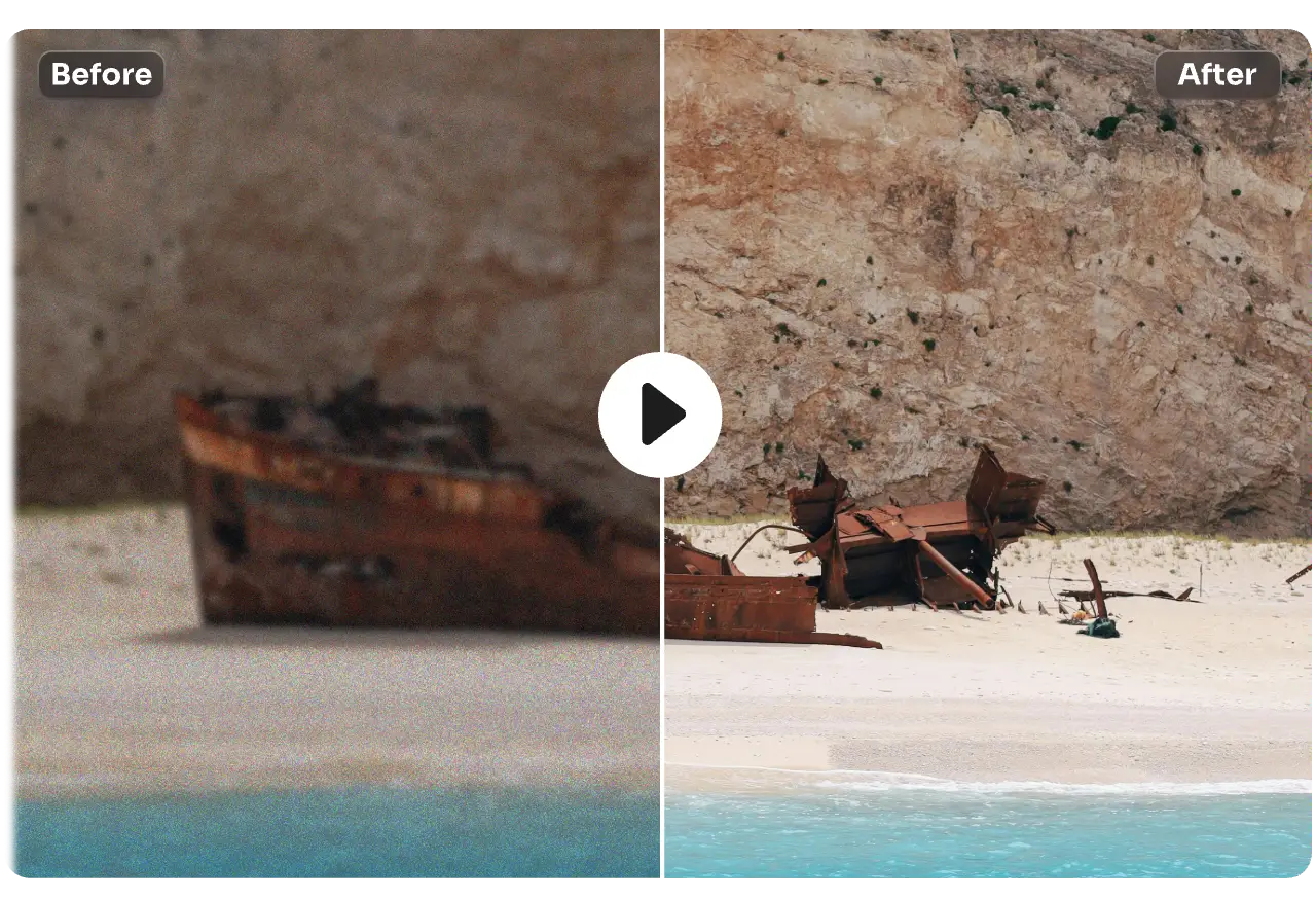 before and after a video brightening with ai ease free online ai video brightener