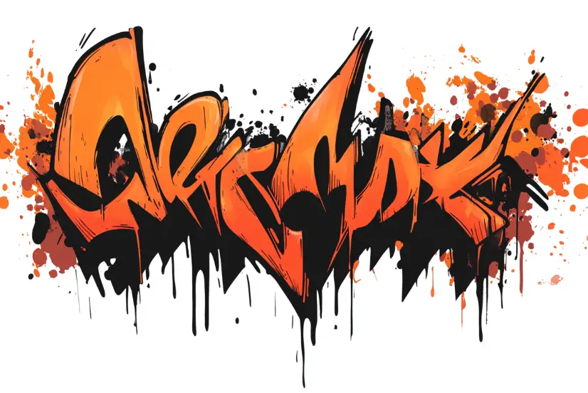 von AI Ease generierter Graffiti-Kunsttext