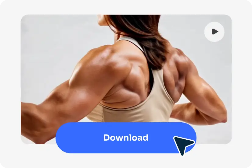 by ai muscle growth generator created buff woman with toned arms and latissimus dorsi muscles