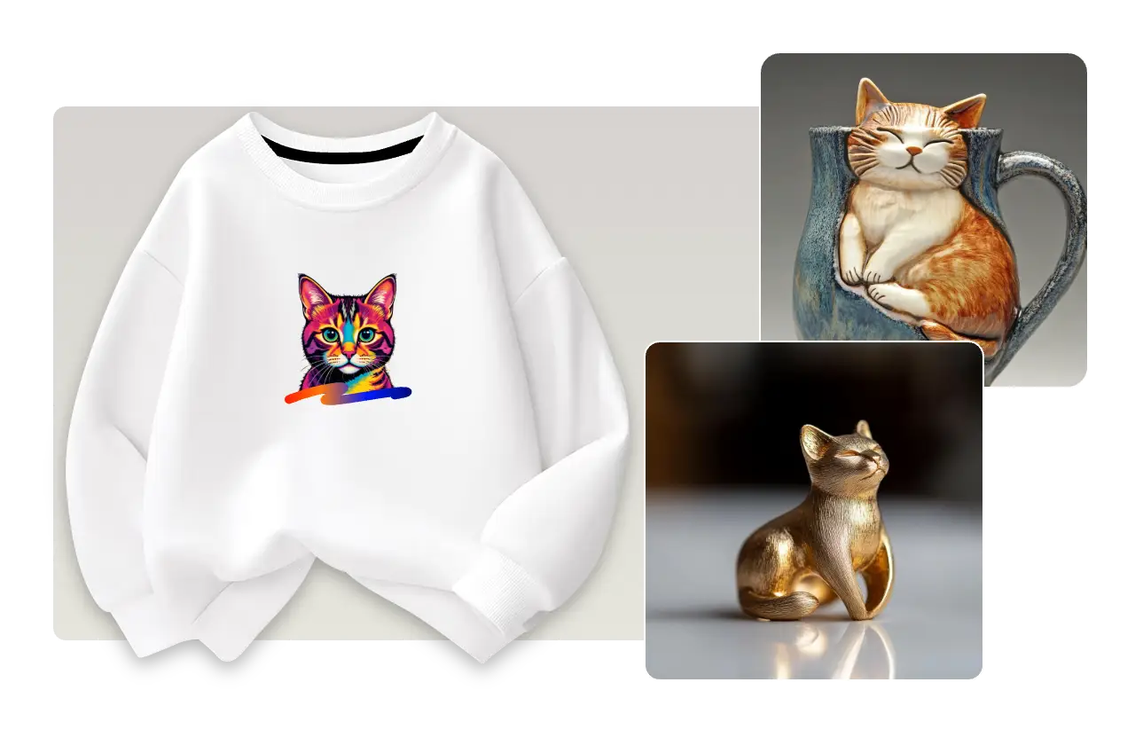 chat imprimé sur chemise mug